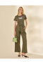 Women Green WideLeg Pull On Pants - 2