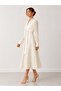 Fabe La Parte Pearl Detailed Scarf Midi Dress 2187 - 3