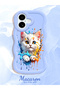 iPhone 17 Compatible Case Camera Protector Blue Silicone Couple Phone Case Cat Pattern - 2