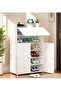 6-Tier Plastic Shoe Organizer Cabinet with Doors | Large Capacity Adjustable Waterproof & Dustproof Shoe Storage Rack | Free-Standing Space-Saving Shoe Cabinet for Entryway, Hallway, Bedroom & Closet - 7