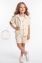 Girl's 3-Piece Cotton Muslin Comfortable Set M00837 Ecru - 3