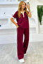 Soft Touch Polo Collar Tracksuit Set - 3