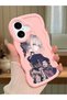 iPhone 16 Compatible Case Camera Protector Pink Silicone Couple Phone Case Girl Pattern