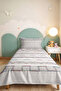 Bohemian Geometric Young Room Single Pique Set - Colorful Striped 160X220 cm Quilted Bedspread - 5