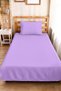 Lilac Solid Color Youth Room Single Decorative Pique Set - Pastel Purple 160X220 cm Bedspread - 4