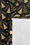 Christmas Pine Tree Black Young Room Single Pique Set - Starry Gold 160X220 cm Bedspread - 7