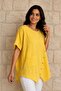 Women's Button Detailed Pocketed Cotton Oversize Blouse 44-50