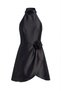 Halter Neckline Floral Detail Dane Evening Dress Black