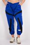 Women Regular Fit Colorblock Sweatpants, Blue