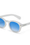 Milano Unisex Sunglasses Transparent White / Lens: Blue Gradient Ok048-Tcl - 4