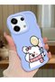 Redmi Note 13 Pro 5g Compatible Case with Camera Protector Blue Silicone Couple Phone Case Cat Pattern