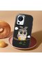 Mi 13 Lite Compatible Case Camera Protector Black Silicone Couple Phone Case Owl Patterned - 2