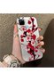 Realme C25Y Compatible Silicone Edge Hard Back Case Couple Phone Case with Floral Pattern - 3