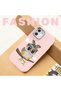 iPhone 17E Compatible Case Camera Protector Pink Silicone Couple Phone Case with Owl Pattern - 7