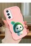 Samsung Galaxy A34 5g Compatible Case Camera Protective Pink Silicone Couple Phone Case Cute Pattern