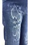 Plus Size Denim Patterned Women's Trousers - 4