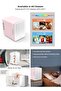 6L Makeup Mini Fridge with LED Light Mirror, Portable Cosmetic Storage Mini Fridge Heating Freezer, Car Refrigerator Can keep Vegetables, Fruits, Coffee, Suitable for Home/Car, pink - 4