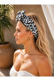 Adjustable Leopard Pattern Women's Hair Band with String Bowknot Bandana Bohemian Premium Crown Daily Beach Vacation Hair Accessory - 2