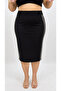 Plus Size Knitted Stone Pencil Skirt