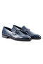 Genuine Leather Navy Blue Moccasin Classic Men's Shoes - K01 - 2