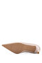 Women's Genuine Leather Beige Heeled Shoes - 3