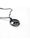 Unisex with Chrome Symbol Figure - Adjustable Peace Minimalist Talisman Necklace with Oiled Cotton Cord - 5