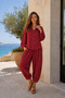 Women's Elastic Waist Slouchy Modal Set - 3