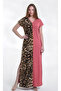Women's Color-Block Leopard Print Homewear Dress