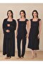 Maternity Pajamas and Nightgown Set with Breastfeeding Feature, 4-Piece Set