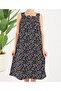 Aysun Teksti̇l Women's 100% Cotton Wide Cut Patterned Front Pocket Thick Strap Square Neck Dress & Nightgown - 7