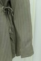 Striped Buttoned Modal Tunic with Side Laces -Khaki - 7