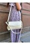 Women's New Season Knitted Detailed Adjustable Strap Luxury Hand and Shoulder Bag Size: 26 X 14 cm - 4