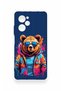 Poco X5 Pro Compatible Bear Patterned Silicone Case with Glasses - 2