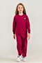 Girl's Sweet and Chic Burgundy Tracksuit Set Rp3921-C-V2