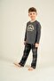 Baba Oğul Explore More Gray Long Sleeve Pajama Set Ar3826-A-V1 - 4