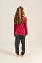 Let It Snow Mother Daughter Burgundy Long Sleeve Pajama Set Ar3730-A-V1 - 3