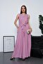 Women's Patterned Sleeveless Belted Jumpsuit 250587 - - 2