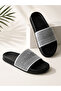 Men's Modern Design Black Slippers Non-Slip Sole Summer Daily Use Slippers