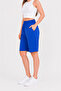 Women's Cotton Capri Cobalt Blue-7003 - 2