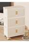 CozyNest 5-Tier Foldable Plastic Storage Cabinet with Flip Doors and Wheels, 50cm Wide - 7