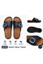 Navy Blue Slippers 1 Piece with Buckle Orthopedic Sole Non-Slip Slippers Light and Comfortable High Quality Beautiful Stylish - 3