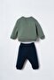 Baby Boy Printed Green Long Sleeve Pajama Set Usb3180-C-V2 - 4
