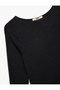 Long Sleeve Round Neck Draped Mini Pleated Knitwear Dress - 5