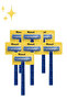 7 قطع شفرات حلاقة زرقاء 2 بلس للاستخدام مرة واحدة للرجال