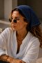 Women's Mesh Knit Indigo Knitwear Bandana