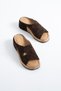 Ranger Women's Genuine Leather Brown Daily Thick-Soled Slippers