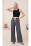 Smoked Women's Muslin Palazzo Sweatpants High Waist Wide Leg - 5