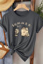 Summer Fan Cat Printed Women's Cotton T-Shirt