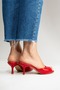 Women's Thin Open Toe Stylish Daily and Evening Dress 7 cm Heeled Slippers - 6