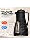 1L Vacuum Flask Dallah Arabic Coffee Thermos Double Wall Hot Cold Jug with Grip Handle Black DKW03 - 2